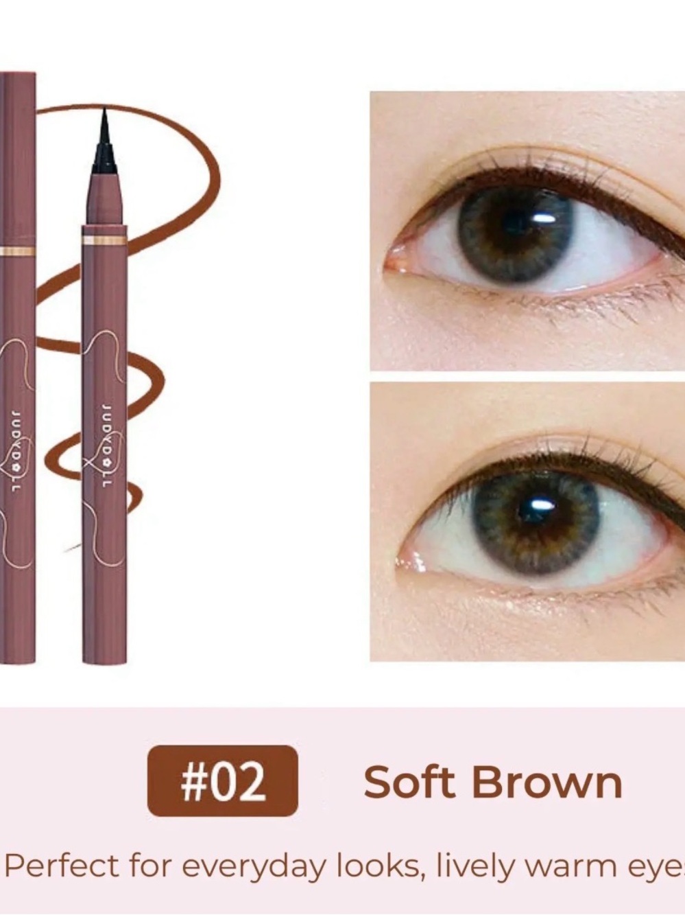 Judydoll Skinny Liquid Eyeliner - soft brown